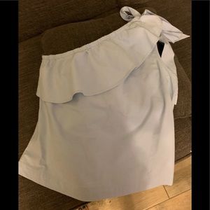 One shoulder blue too